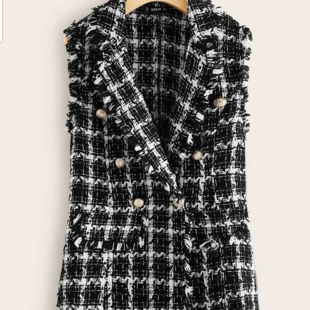 Shein tweed vest